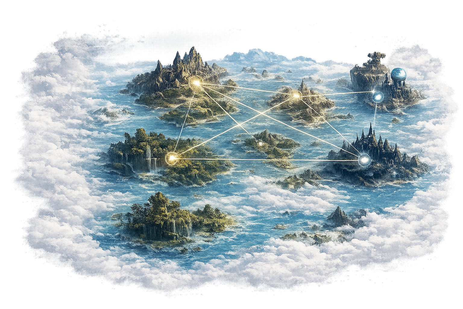 Carte des univers d'Alex Solan